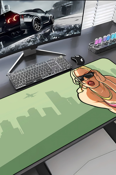 Charmbi Gaming Mouse Pad με θέμα GTA San Andreas 30x70 – Αντιολισθητική βάση,...