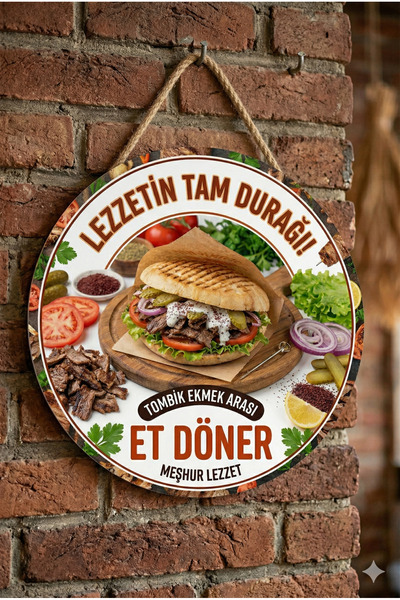 Mayeka Ornament decorativ din lemn pentru ușă de perete, cu tematică Doner Ke...