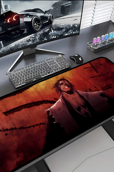 Charmbi Zaraki Kenpachi Gaming Mouse Pad 30x70 XXL, Μεγάλο Χαλάκι Γραφείου, Α...