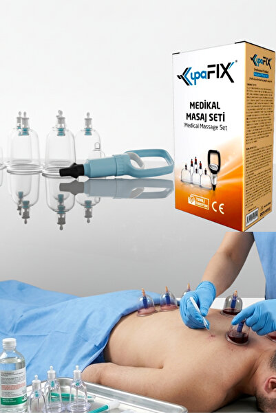 KUPAFİX 7 Parça Medikal Masaj Hacamat Kupası Seti Pompalı