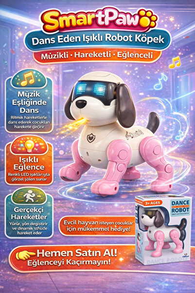 TRUST STORE SmartPaw Dans Eden Işıklı Robot Köpek Müzikli Hareketli Eğlenceli...