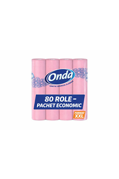 Onda HARTIE IGIENICA ROZ 80 ROLE 2 STRATURI PACHET ECONOMIC 2 BAXURI X 40