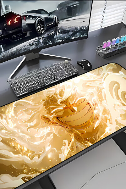 Charmbi Λούφι Γκιρ, 5 One Piece Gaming Mouse Pad 30x70 XXL, Μεγάλο Χαλάκι Γρα...