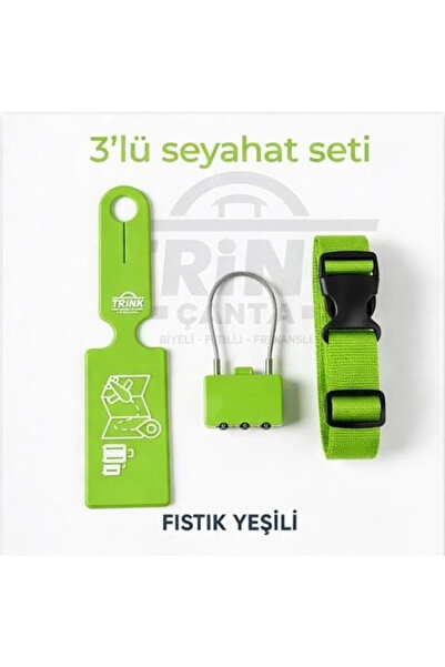 Trink Çanta Σετ ταξιδιού 3 τεμαχίων (Ετικέτα βαλίτσας + Κλειδαριά βαλίτσας + ...