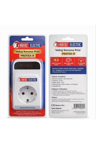 Horoz PROTEX-R Dijital Akım Korumalı Priz 16A-220V