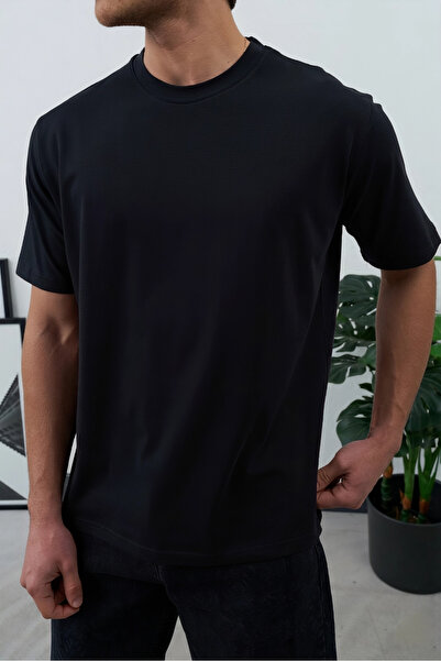 Wonraces Ανδρικό μπλουζάκι από βαμβάκι Regular Fit Crew Neck Basic Premium