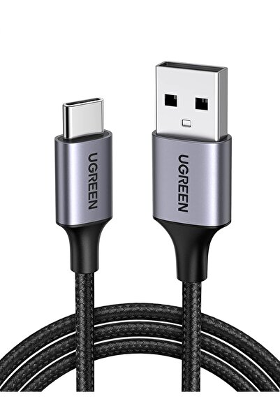 Ugreen 3.0 A USB-A & USB-C Örgülü Şarj Data Kablosu, 2 Metre, , 60128