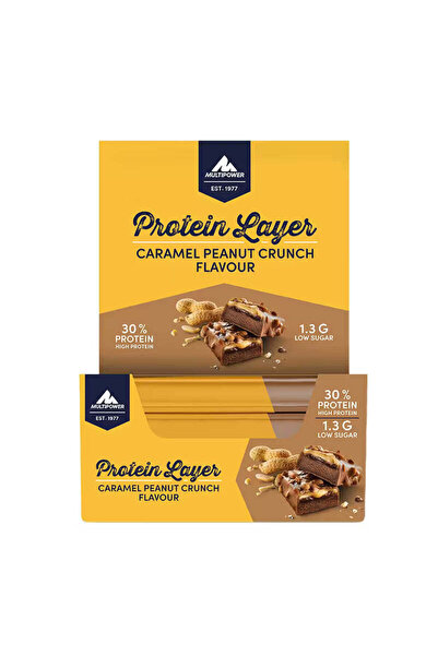 MULTI Multipower Layer Protein Bar 18*50 gr - Caramel peanut crunch