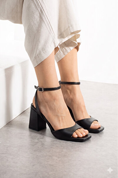 HVZ Exclusive Μαύρα γυναικεία παπούτσια με χοντρό τακούνι, καθημερινά άνετα σ...