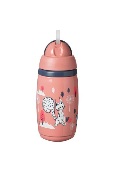 tommee tippee Thermal Insulated Glass with Straw 266 ml - Pink