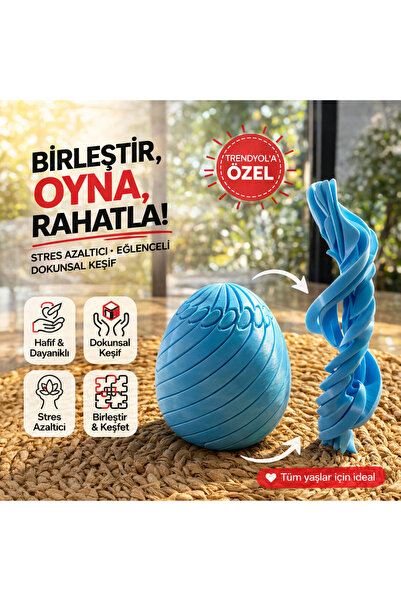 neohobi neodymium mıknatıs tedarik merkezi Mavi Twist Spinner Stres Topu – Fi...