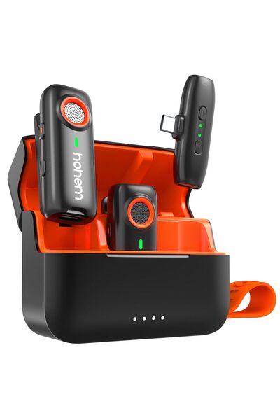 Hohem Mic-01 Kablosuz Yaka Mikrofonu, Anında Eşleştirme, DSP Gürültü Engelleme, 20 Saat Pil Ömrü, PC