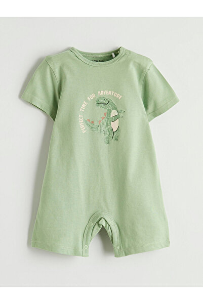 LC Waikiki Patterned Baby Boy Overalls 3-Piece Set