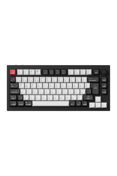 Keychron Q1 Hall-Effect%75 RGB Türkçe Nebula Switch Kablosuz Siyah Beyaz Meka...