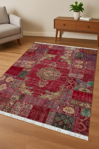 Home Kaymaz Dot Taban Dijital Baskılı Yıkanabilir Leke Tutmayan Halı Yolluk