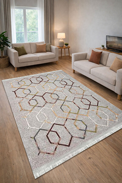 Home Kaymaz Dot Taban Dijital Baskılı Yıkanabilir Leke Tutmayan Halı Yolluk