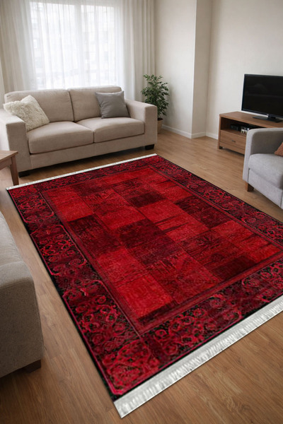 Home Kaymaz Dot Taban Dijital Baskılı Yıkanabilir Leke Tutmayan Halı Yolluk
