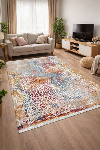Home Kaymaz Dot Taban Dijital Baskılı Yıkanabilir Leke Tutmayan Halı Yolluk