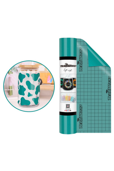 Ekonomik Seri Vinil - Glossy Turquoise- 1 Rulo 30.48cm X 152.4cm