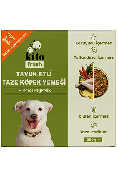 kito Fresh Tavuk Etli Köpek Yemeği%100 Taze İçerikli Mama 250 gr