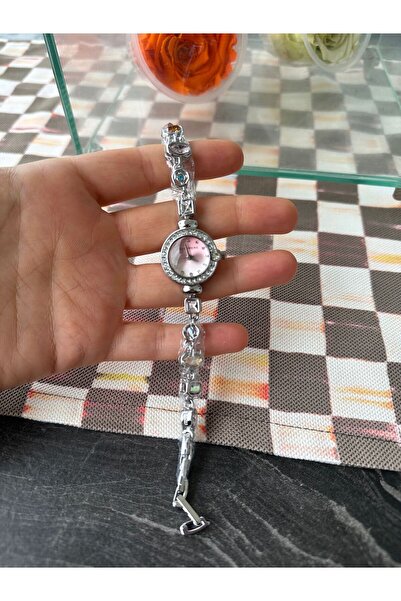 shop Zincirli pembe kadran yeni model kadın kol saati