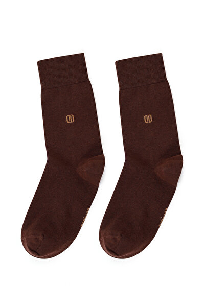Derimod Ανδρικές καφέ βαμβακερές κάλτσες 000A2C35196F