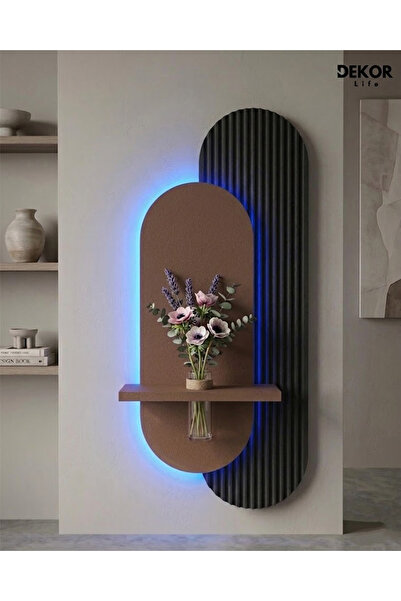 TAKIFİX Pilli LED’li 40×90 CM Oval Modern Ledli Duvar Tablosu | Dekoratif Pan...