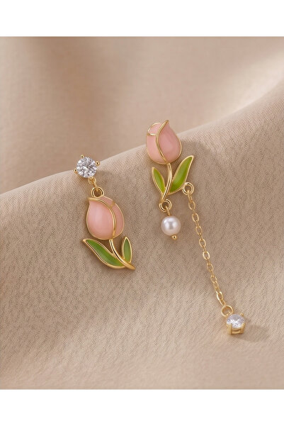 HOSBUTIK Asymmetric tulip earrings