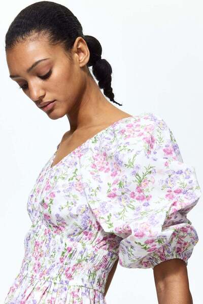 H&M Flared-skirt cotton dress
