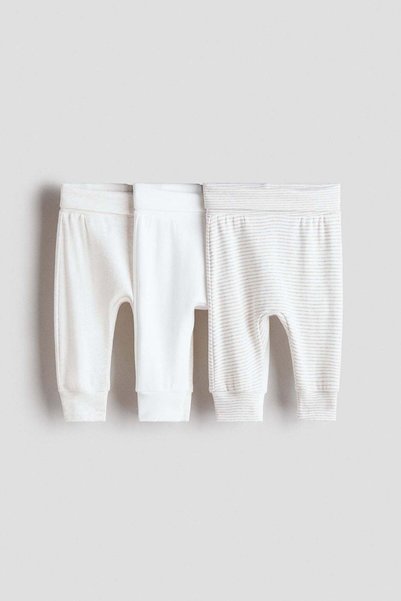 H&M 3-pack cotton trousers