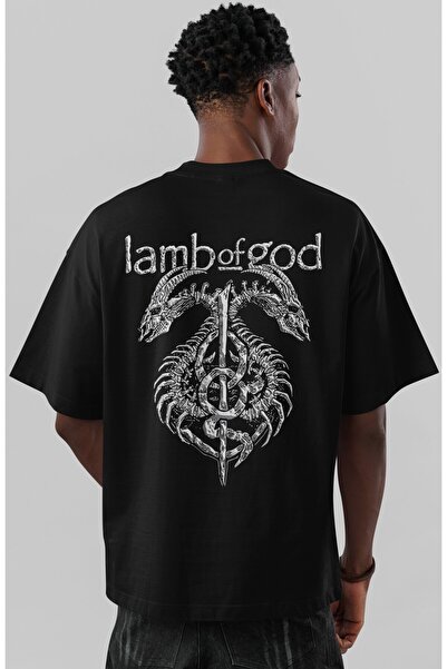 SEVBANO Μπλουζάκι Unisex Oversize με στάμπα στην πλάτη του συγκροτήματος Lamb...