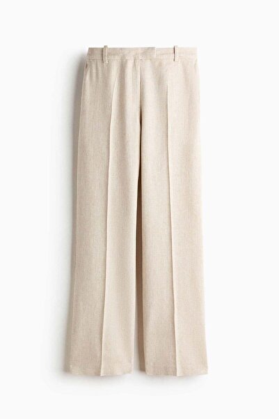 H&M Linen-blend tailored trousers