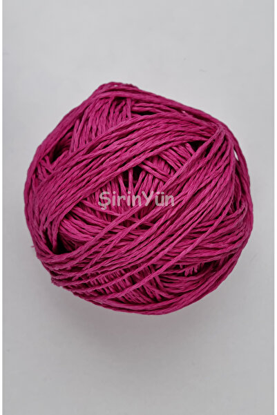 Şirin Yün Sarılmış Kağıt İp 100 Gram Fuşya
