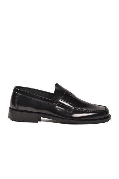 Aspor Black Patent Leather Genuine Leather Men's Classic Shoes