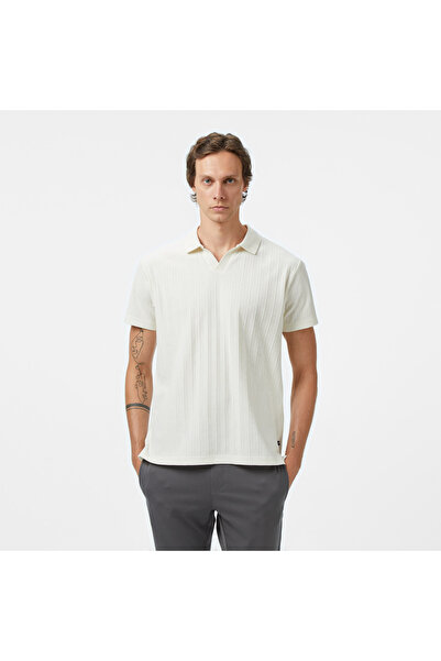 Nautica Erkek Krem Classic Fit Polo Yaka T-Shirt