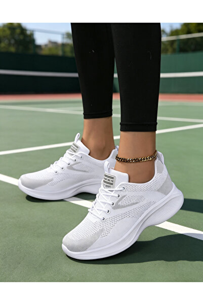 SOSENFER 女生户外鞋，透气系带软底女鞋，运动休闲鞋女