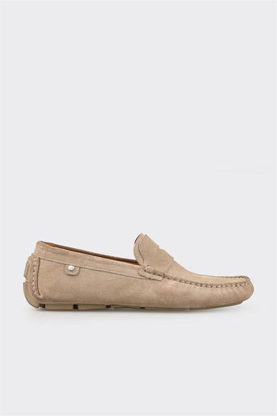 Elle Shoes Bej Deri Erkek Günlük Ayakkabı