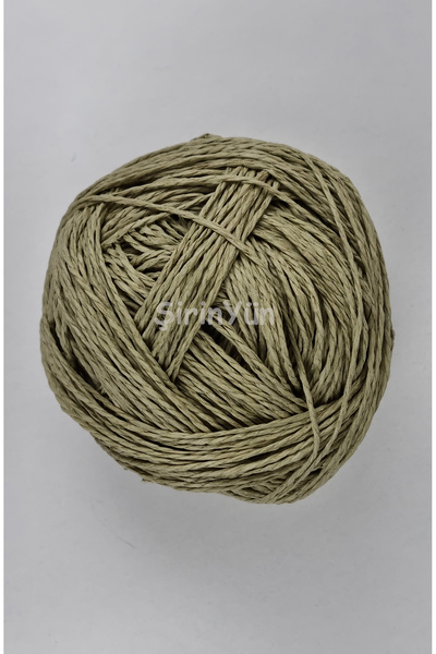 Şirin Yün Sarılmış Kağıt İp 100 Gram Yosun