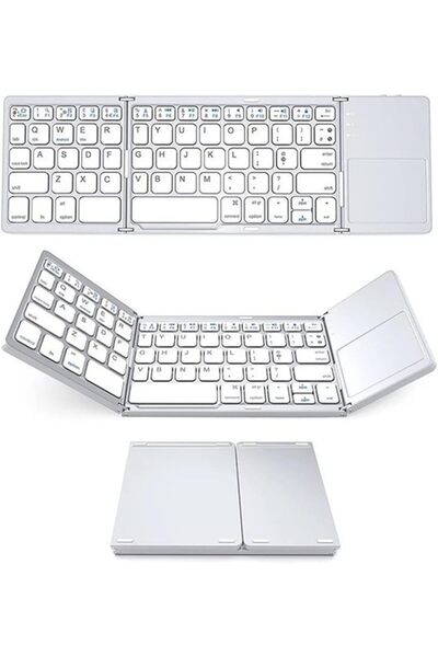 Arabest Mini Bluetooth Keyboard with Touchpad,Ultra Slim Foldable Wireless,US...