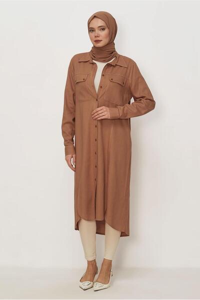 Alvina Λινό Γιακάς πουκαμίσου ΜΑΚΡΥ ΤΟΥΝΙΚ 46484