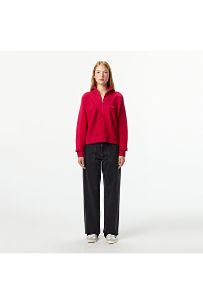 Lacoste Kadın Stragiht Fit Koyu Gri Pantolon