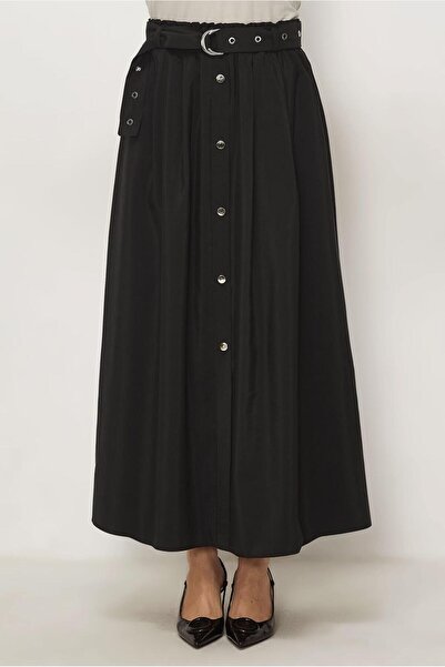 Alvina Υφασμάτινη φούστα αλεξίπτωτου με ζώνη 60757
