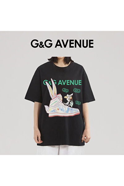 G&G AVENUE تي شيرت بأكمام قصيرة للجنسين مع رسومات كرتونية على شكل حذاء رياضي ...