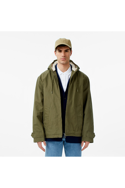 Lacoste Erkek Kapüşonlu Haki Mont