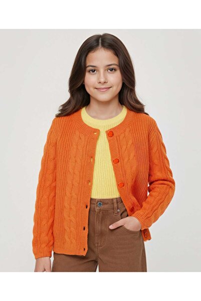 Pine kids Knit Full Sleeves Front Open Sweater With Inner Tee & Cable Knit De...