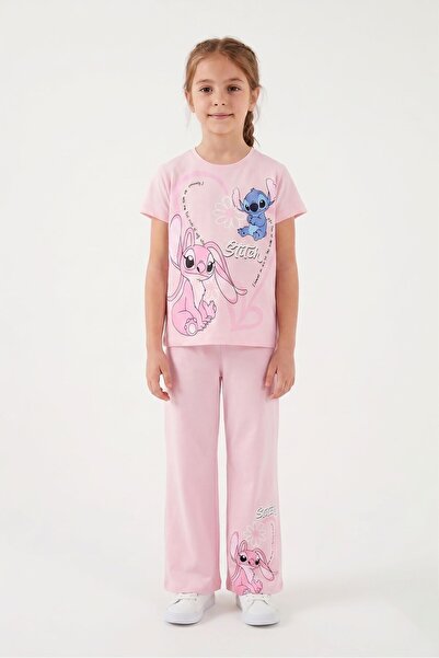 Cansın Mini Κοριτσίστικο Σετ 2 τεμαχίων με Παντελόνι Φαρδιά Μπατζάκια με Στάμ...