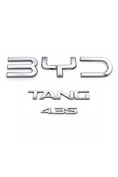 EDEXPORT مجموعة BYD TANG 4.3 S مكونة من 3 قطع من حروف لاصقة لصندوق السيارة با...