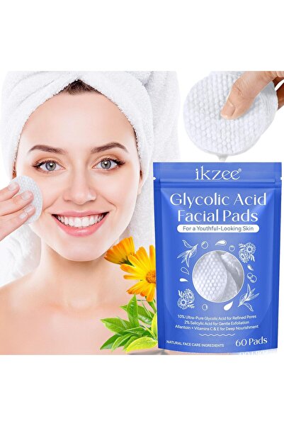 Arabest 60-Pack Glycolic Acid Facial Exfoliating Pads,Deep Cleansing Cotton W...