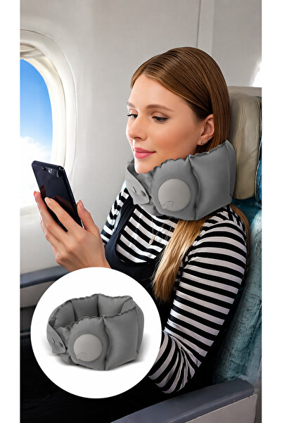Kyrotech Şişme U Tipi Seyahat Boyun Yastığı, Ergonomik, Hafif, Taşınabilir, U...