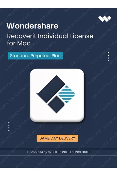 WonderShare ترخيص فردي لبرنامج Recoverit لنظام ماك القياسي | ترخيص دائم | رخص...